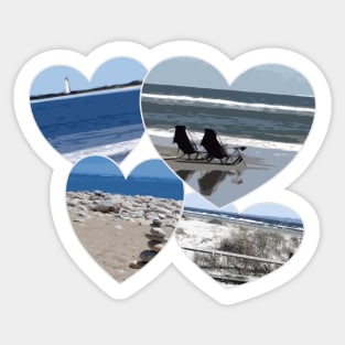 Lispe Sea Side Hearts Sticker